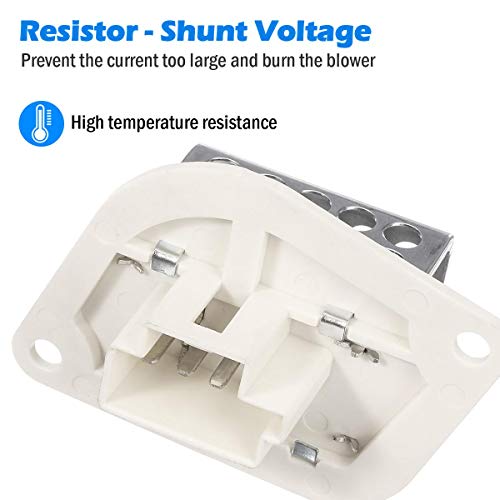 PartsSquare HVAC Blower Motor Resistor Compatible with Jeep Cherokee Fan 1997-2001 Resistor Replacement for Jeep Wrangler 97-06 Blower Resistor RU353 3A1101 CR158 4864957 RU1046 - Thumbnail 5