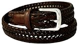 Dockers Men's Dockers V-Braid Leather Belt,Tan,36