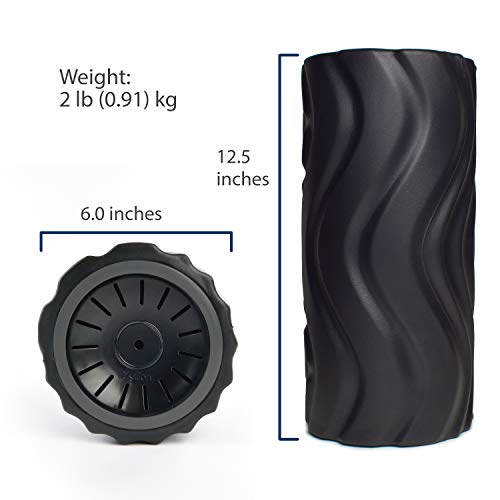 Zyllion Vibrating Foam Roller with 4 Intensity Settings - Rechargeable High Density Massager for Post Workout Muscle Recover, Myofascial Release, and Deep Tissue Massage, ZMA-22 (Black/Black) - Thumbnail 4