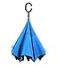 Double layer C handle automatic folding inverted umbrella and protect the umbrella bag