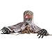 Halloween Haunters Animated Skeleton Groundbreaker with Moving Head and Arms Graveyard Prop Decoration - Life-Size Shaking Zombie Skull, Scary Howls, LED Eye, Spider Webs - Haunted House, Tombstone