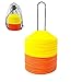 100 Agility Disc Cones - Perfect for Soccer, Football Training & More - Includes Disc Cone Carrier Bag & Stand