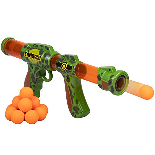Hog Wild Camo Power Popper 12X Rapid Fire Foam Ball Blaster Gun