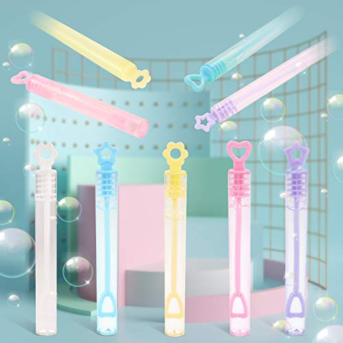 YouCute Mini Bubble Wand 70 Pack Toys, Bubbles Party Favors for Kids, Bulk Bubble Party Supplies, Spring Summer Autumn Outdoor Indoor Activity use Birthday Festival Fun Gift - Thumbnail 2