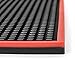 Cocktailier Professional Rubber Restaruant Bar Counter Spill Mat, 18 x 12 inch, Black with Red Trim