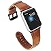 KADES Compatible for Apple Watch Band Genuine Leather Replacement Strap with Retro Crazy Horse Texture Compatible for Apple Watch Series 4 40mm & Series 3/2/1 38mm, Brown with Black Hardware