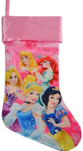 Disney 20" Slinky Satin Fully Printed Christmas Stocking (Princess)