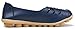 Kunsto Women's Leather Loafer Shoes Slip On US Size 9 Blue-Hollow Out