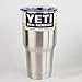 Yeti Rambler Tumbler Cups with Lids, 30 oz, Set of 2-Black+Stainless Steel