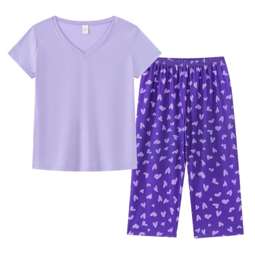 YIJIU Women's Size Pajamas Set Soft Short