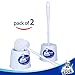 MR.SIGA Toilet Bowl Brush and Caddy, Dia 12cm x 38cm Height, Pack of 2