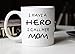 MAUAG Coffee Mug, Ceramic Hero Mom Mug, Funny Best Mother's Day and Birthday Gift, 14 fl oz, White