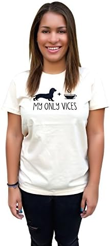 The Dog Squad Women's My Only Vices Dog and Coffee T-Shirt, Large