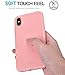 TOZO for iPhone X Case, Soft TPU Gel Skin [1.0mm Ultra Thin] slim Soft Protective Cover (TPU Matte Soft Pink)