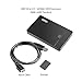 UNITEK Tool-Free USB 3.0 to 2.5 Inch HDD and SSD External Hard Drive Disk Enclosure Case with USB 3.0 Micro B Cable for 9.5mm 7mm SATA-I, SATA-II, SATA-III, HDD, and SSD [Black]