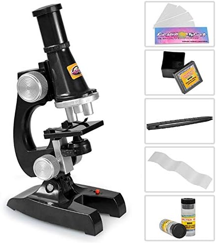 Maybesky Digital Microscope Science Kits For Kids Microscope Beginner Microscope Kit LED Multi Magnification Kids Science Toys Black Science Kit for kids