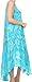 Sakkas 16801 - Laeila Tie Dye Washed Tall Long Sleeveless Tank Top Caftan Dress/Cover Up - Turquoise - OS