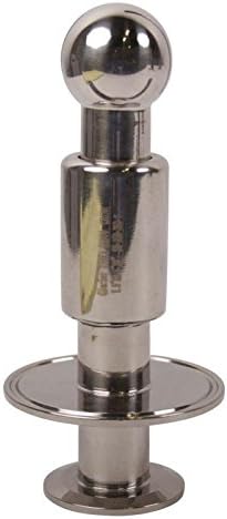 Rotating CIP Spray Ball | Tri Clamp 2 inch x 7.5 in. TTW w/ 1.75 in. Ball - Stainless Steel SS304 - Glacier Tanks