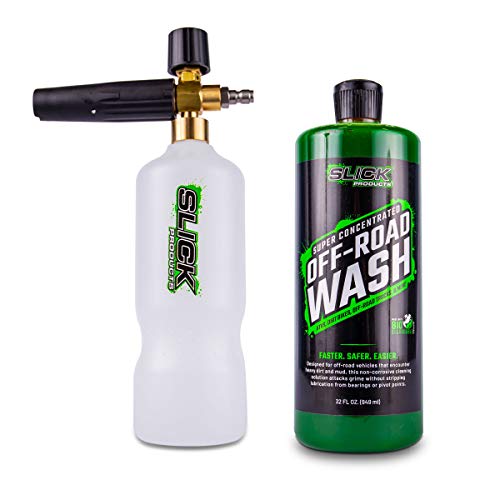 Slick Products OffRoad Wash (32 oz.) + Pressure Washer Foam Cannon