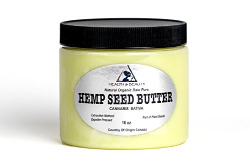Hemp Seed Butter Organic Expeller Pressed Raw Grade A Premium Quality Natural Fresh Pure 48 oz, 3 LB