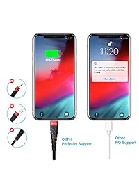 OIITH - Cable de carga de nailon para iPhone de 6 pies de largo, sincronización de datos rápida, cable de carga USB compatible con iPhone X Case 8 8 Plus 7 7 Plus 6 6s Plus 5S 5, iPad Mini