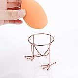 Hestya Makeup Sponge Holder Egg Sponge Stand Puff Display Stand Dryer Rack Makeup Sponge Support (Sponge is not included), 2 Pieces, Rose Gold