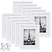 upsimples 8x10 Picture Frame Set of 10,Display Pictures 5x7 with Mat or 8x10 Without Mat,Multi Photo Frames Collage for Wall or Tabletop Display,White