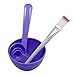 Indian Healing Clay & 4 in 1 Cosmetic DIY Facial Mask Bowl Brush Stick Measure Spoon (1 Lb, Purple)