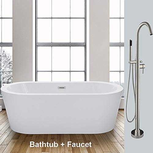 F 0006 Matte Black Woodbridge Freestanding Tub Filler Bathtub Floor Mount Brass Bathroom Faucets With Hand Shower Kitchen Bath Fixtures Tools Home Improvement Fcteutonia05 De