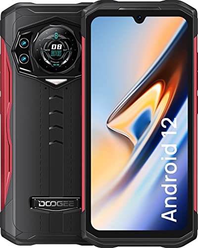 DOOGEE S98 Smartphone resistente, 2022 Android 12 Desbloqueo Teléfono resistente, 8GB+256GB, Pantalla de gota de agua FHD+ de 6.3'', Cámara de visión nocturna de 20MP, Teléfono celular desbloqueado con batería de 6000mAh, Pantalla trasera inteligente, Dua