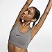 Women's Nike Swoosh Sports Bra, Sports Bra for Women with Compression & Medium Support, Carbon Heather/Anthracite/Black, Large