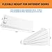 Door Stop Rubber, BearMoo Flexible Door Stop Wedge 4-Pack - Smart Stackable Slip-Resistant Design - Door Stops Work Well on All Surfaces (White)