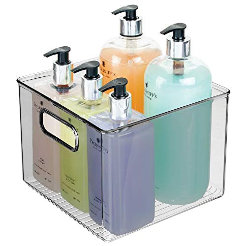 mDesign Storage Bins with Builtin Handles for Organizing Hand Soaps