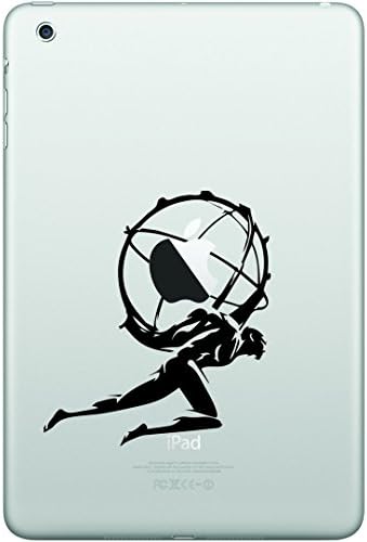 Atlas Vinyl iPad and Wall Decal Sticker (4.5"H x 4"W, Black)