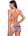Ekouaer Women's Halterneck Top and Sexy Triangle Bottom Bikini Set Swimsuit