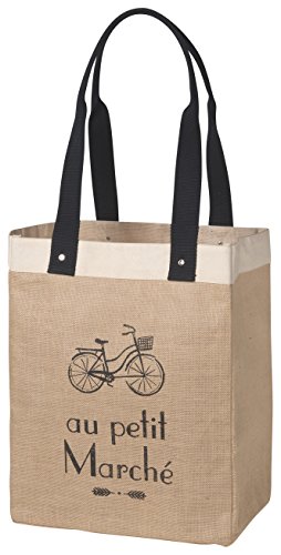 Now Designs Burlap Market Tote, Marche Print