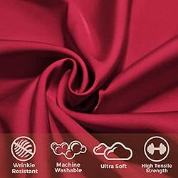 wavveUziz Satin Sheets Full Size Red Satin Bed