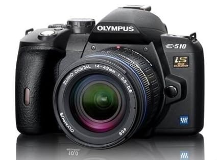 Olympus E-510 SLR-Digitalkamera (10 Megapixel, LifeView, Bildstabilisator) Double Zoom Kit inkl. EZ1442 und EZ4015-2