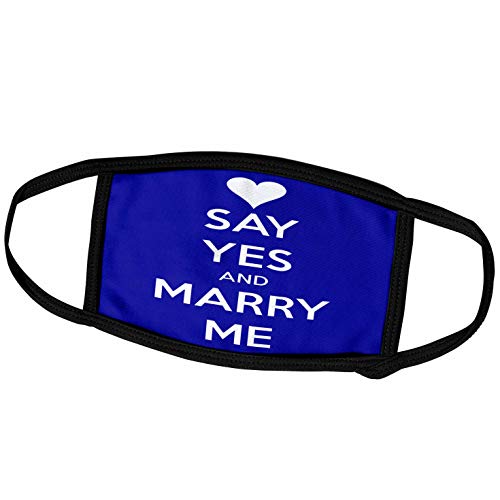 3dRose Face Mask Medium, Keep Calm and Marry me. Navy