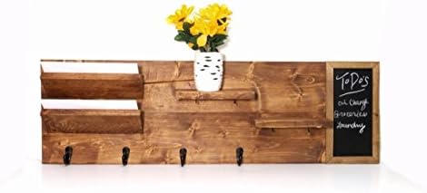 Wood and chalkboard entryway organizer