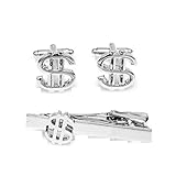 MRCUFF Dollar Sign Money $ Cufflinks & Tie Bar Clip