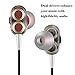 JH-LI HiFi in-Ear Stereo Headphones with Dual Drivers Earbuds High-Fidelity Audio and Deep Bass Wired Earphones with Mic for Hands-Free Calling, 3 Set of Silicone Ear Cap, Black 3.5mm Jack