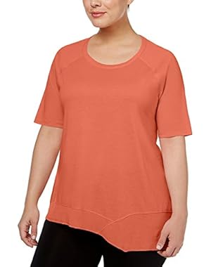 Performance Women's Plus Size Asymmetrical-Hem Top