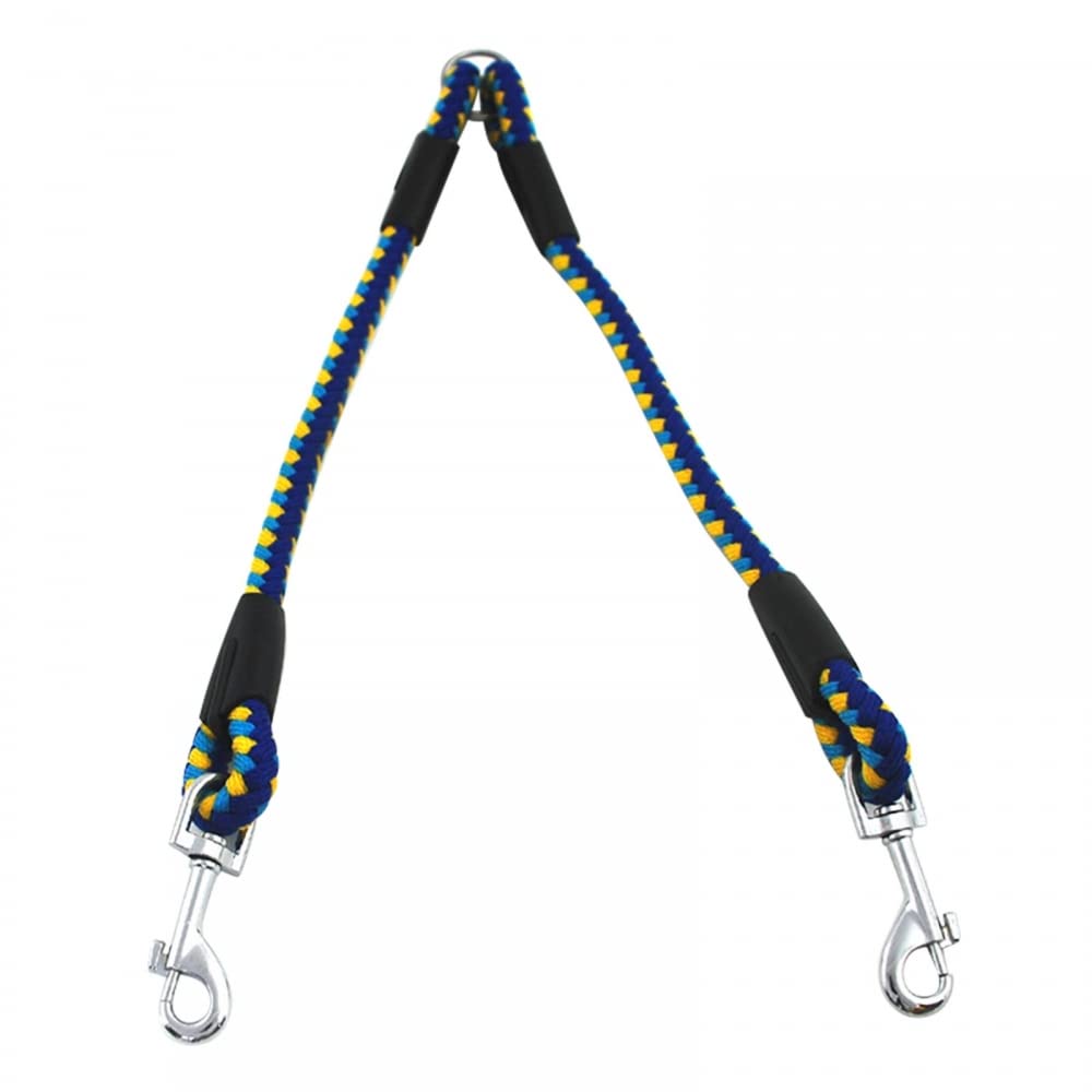 Double Dog Leash Coupler, 360° Rotation Dog Lead Splitter,Double Hook Dog Lead for 2 Large Medium Small Puppy Dogs