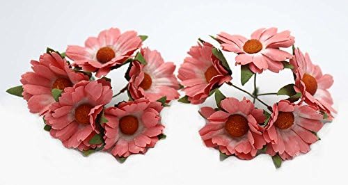 10 Pink Handmade Mulberry Paper Flowers Wedding Flower (FL02)