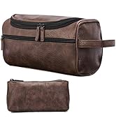 PU Leather Toiletry Bag for Women- Dopp Kit For Travel,MRSP Hanging Large Travel Makeup bag/ with...