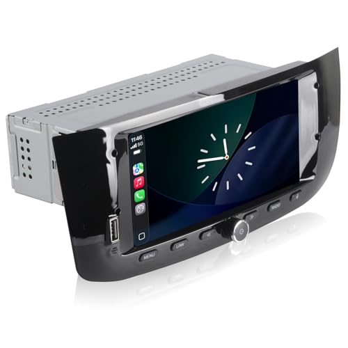 Fiat Punto (2010-2016) Linea(2012-2015) Linux Car Radio with CarPlay Wireless and Android Auto, 2 Seconds Start, Physical Control by Knob, OEM Level Audio, Plug & Play Installation