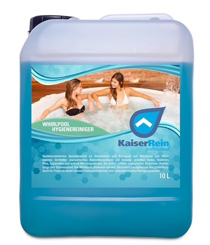 KaiserRein Whirlpool Desinfektionsmittel 10L (2x5l) ohne Chlor - Wasserpflege und Reinigung für Eisbäder, Whirlpools, Pools, Whirlpool Reiniger Desinf
