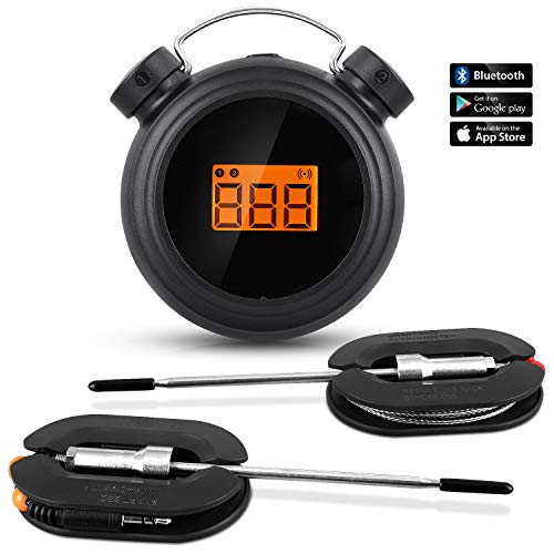 Bluetooth BBQ Meat Thermometer, Wireless Grilling Cooking Food Thermometer with APP for Smoker Kitchen Oven, 2 Stainless Steel Probes, Support iOS & Android - Thumbnail 7