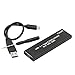 USB 3.1 Type C to M.2 NGFF (B & M Key) Key B Adapter SSD Hard Disk Box Enclosure Case for M.2 NGFF SATA-Based B & M Key 2280 SSD